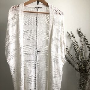 Open knit cardigan